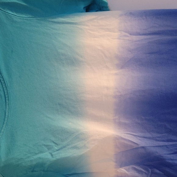 Lands end blue tye dye tee shirt large - Picture 2 of 4